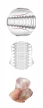 Cleardual Transparent Masturbator Dual Entry Textured 12cm