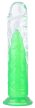 Jellis M – átlátszó zöld vibrátor 18 x 3,8 cm