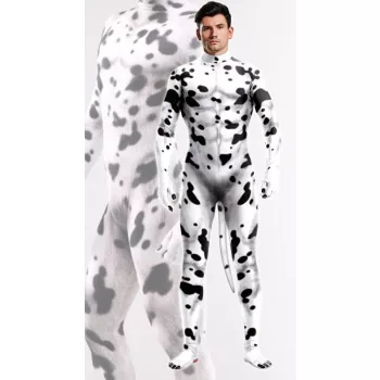 Dalmát kutya Cosplay öltöny fekete-fehér