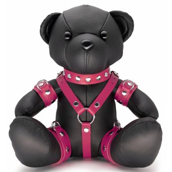 Bendy – prémium BDSM maci, puha bőrből, rózsaszín