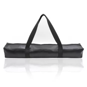   Geantă depozitare 65 cm negru din piele ecologică cu fermoar pentru accesorii sexuale