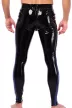 Xrub – fekete-kék latex nadrág elülső-hátsó zipzárral