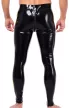 Xrub – fekete-sárga latex nadrág elülső/hátsó cipzárral