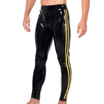 Xrub – fekete-sárga latex nadrág, elöl-hátul zipzáras