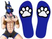 Paw Kinky – kék, érzéki kutyus zokni