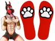 Paw Kinky Puppy – érzéki vörös zoknik