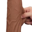 Csúszó Skin Dildo 23 x 6cm barna - 3