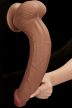 Sliding Skin Dildo 26 x 6cm barna - 5