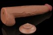 Sliding Skin Dildo 26 x 6cm barna - 7
