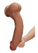Csúszó Skin Dildo 27 x 6.5cm barna - 4