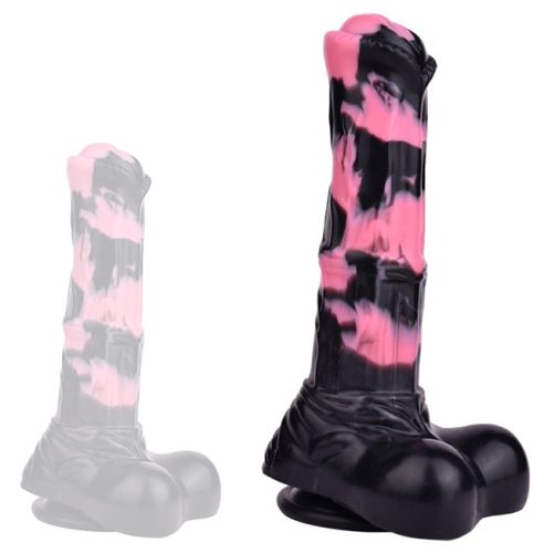 Hurulf M Dildo - 24.5 x 6.5 cm, Fekete-Rózsaszín, Intim Élvezet