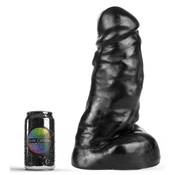 Dildo Neo Dark Crystal - Elegáns, sötét kristály formájú masszírozó (25 x 11 cm)