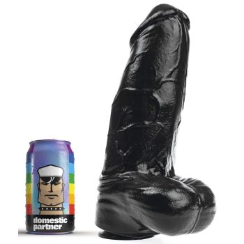 Dildo DP93B Panzer XL – prémium fekete dildó 21 x 9 cm