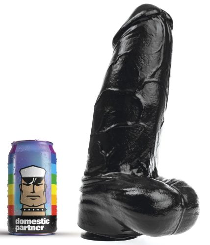 Dildo DP93B Panzer XL – prémium fekete dildó 21 x 9 cm