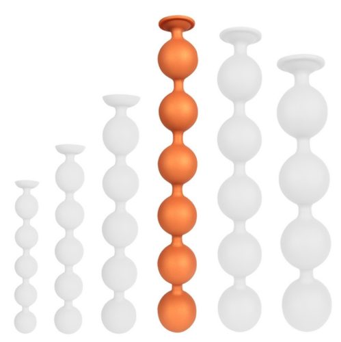 Bulby Butt XL anális golyók - 50 x 6.7 cm, Narancssárga, Intim Élményekhez