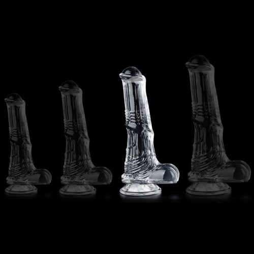 Átlátszó Whispy L – 17 x 5 cm-es prémium dildó