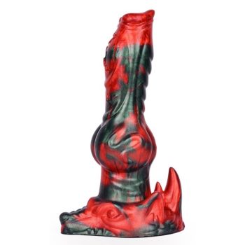 AKORIX Intim Dildo – 17 cm x 6 cm – Fekete és Piros Érzéki Élmény