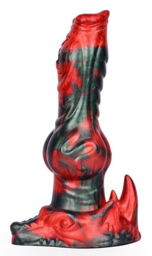 AKORIX Intim Dildo – 17 cm x 6 cm – Fekete és Piros Érzéki Élmény