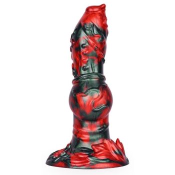 Florix Dildo – Érzéki Puha, Fekete és Piros 20 x 7 cm