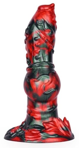 Florix Dildo – Érzéki Puha, Fekete és Piros 20 x 7 cm