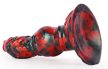 Florix Dildo – Érzéki Puha, Fekete és Piros 20 x 7 cm - 7