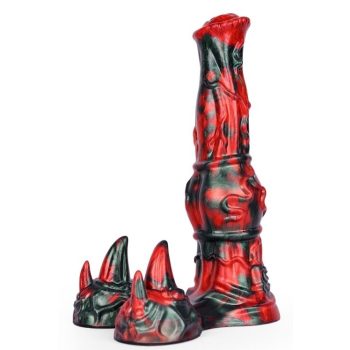 Jofortix Érzéki Dildó - Fekete és Piros, 23 x 7 cm