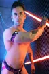 Equalizer fekete-rózsaszín neon karszalagok - 5