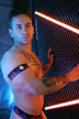 Equalizer fekete-rózsaszín neon karszalagok - 8