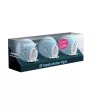 Satisfyer Masturbator Eggs Set of 3 Elastic Hydroactive TPE Dark Green White