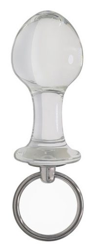 Roundy Glass – prémium üveg anális dugó M (9 x 4.5 cm)