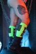 Hypnotix magas zokni Fekete-zöld neon - 4