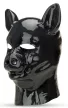 Latex disznó kapucni - Fekete - 3