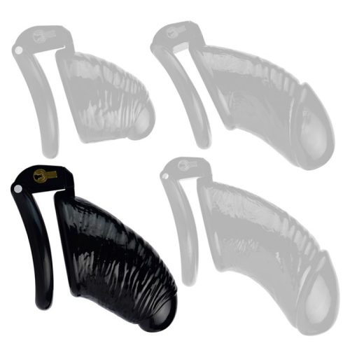 Worle – elegáns fekete férfi önuralmi ketrec 9 x 3,3 cm