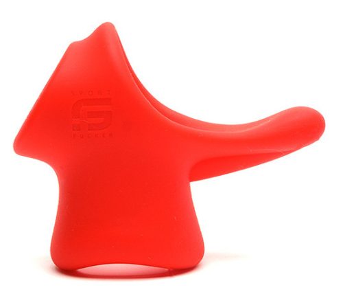 Ballstretcher Silicone Big Tailslide – piros péniszgyűrű 30 mm