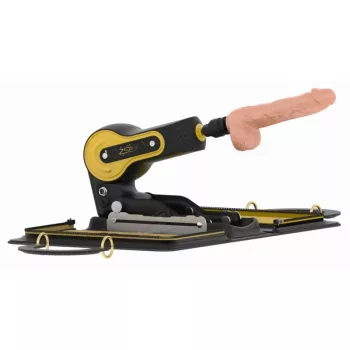 Sex Machine Portable With 13cm Dildo 6 Modes 9 Speeds Yellow