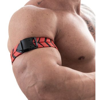 Katerpillar – fekete-piros prémium karkötő