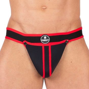 Jockstrap Shell – elegáns fekete-piros alsónemű