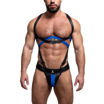 Nausica – fekete-kék jock és hám szett