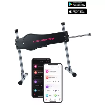   Lovense Double-Sided Connected Sex Machine with Remote Control and Silicone Dildos 13.8 16 cm