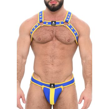 Poseidone Harness-Jock Készlet - Kék-Sárga színekben