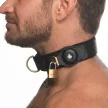 SM Collar Adjustable 39-45 cm Imitation Leather Black