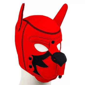 Puppy Fox Neoprén Kapucni Piros-Fekete - Intim Élményekhez