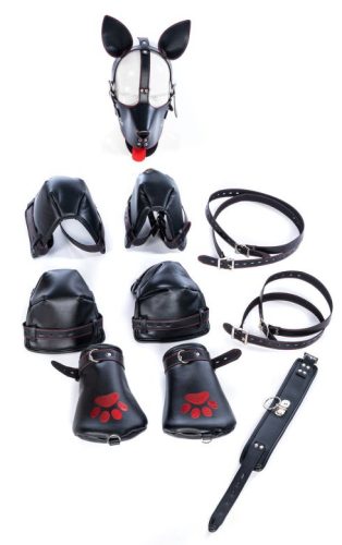 Teljes Kiskutya Bondage Készlet 14 Darabos Fekete-Piros Eleganciával