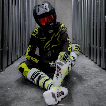 High Mx Zokni - Sk8erboy Fehér-Fluó-Fekete Stílusos Sportos Lábbeli