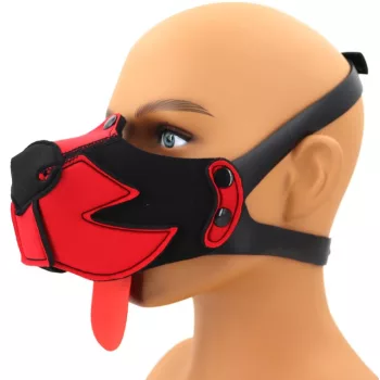 Muz Puppy Szájkosár Fekete-Piros - Kényelmes és Stílusos Megoldás Kutyák Számára