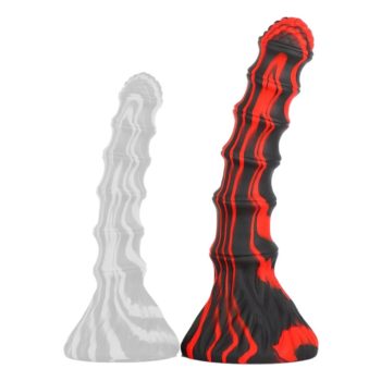 Accordio L – dizájnos piros-fekete dildó 20 x 4.7 cm