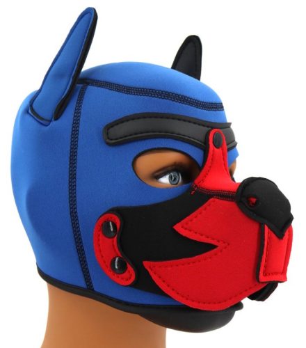 Puppy Fox Neoprén Kapucni Kék-Piros - Stílusos és kényelmes védőruha az intim pillanatokho