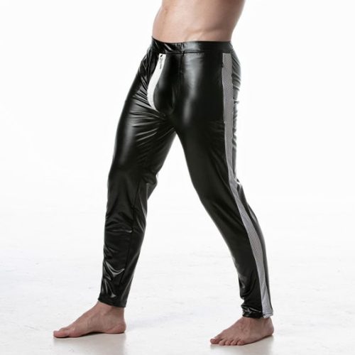 Fekete-Fehér Részletes Cipzáras Nadrág