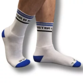 Kényeztető Zoknik – fehér-kék prémium élvezet