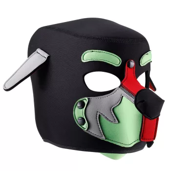   Wolf Gang Szexjáték Neoprén Kapucni Fekete-zöld 58 5-61 cm